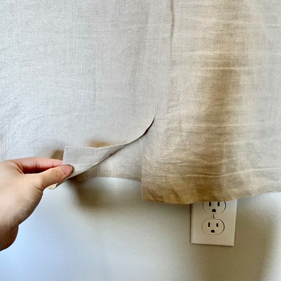 J Jill Love Linen Drop Shoulder Boat Neck Shift Dress Lagenlook Size XL Missy - Picture 9 of 11